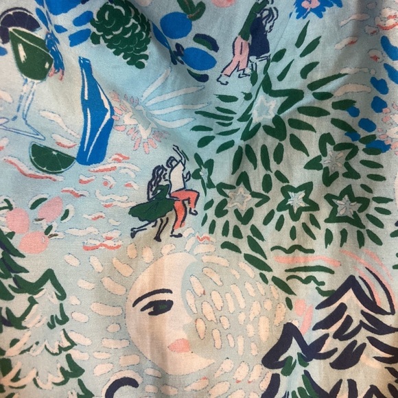 Roller Rabbit Winter Bari Philippa Dress Light Blue Winter Solstice Print S NEW - Picture 4 of 7